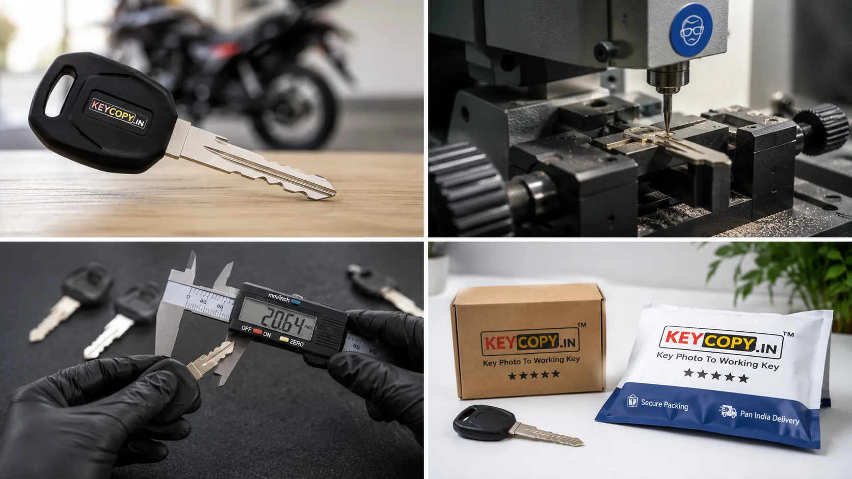 How motorcycle keys are made from key photo to working key