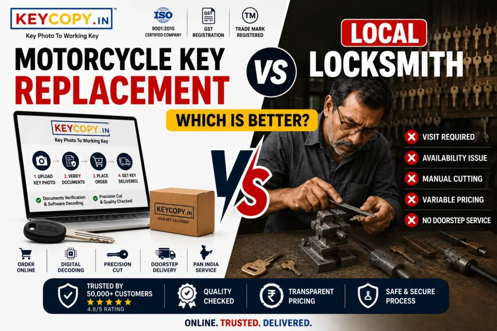 Motorcycle Key Replacement vs Local Locksmith – Which is Better? | KeyCopy.in